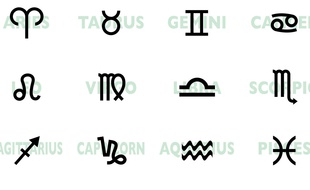 Signes du zodiaque, illustration.