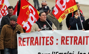Manifestation contre la réforme des retraites à Bayonne, le 28 décembre 2019.