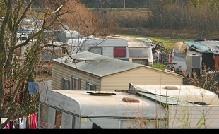 Camp rom, à Montpellier (archives).