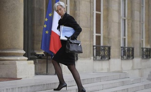 Christine Lagarde arrive à l'Elysée le 18 février 2011.