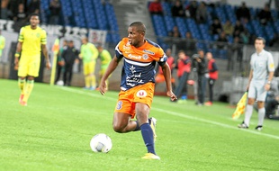 Djamel Bakar, auteur de son premier but avec Montpellier.