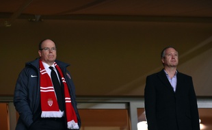 Le Prince Albert et Vadim Vasyliev au Stade Louis-II, le 7 avril 2015.