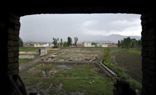 Photo prise le 25 avril 2012 du site où se trouvait le refuge détruit de ben Laden à Abbottabad, au Pakistan