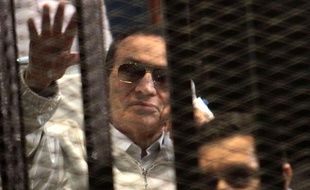 Hosni Moubarak, au Caire le 12 avril 2013.