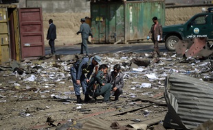 Kaboul, le 1er août 2016, après un attentat des talibans afghans.
