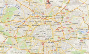Google Map de Sarcelles (Val d'Oise).