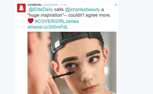 James Charles, un maquilleur new yorkais de 17 ans, est devenu la première égérie masculine d'une marque de maquillage, Cover Girl.