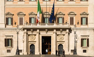 Le palais Montecitorio à Rome, siège du Parlement italien, à Rome (Italie), en 2009.