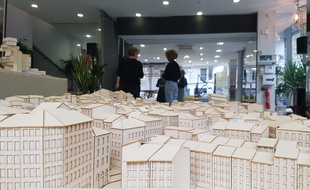 Une maquette du quartier de Noailles réalisée par des étudiants en architecture