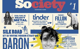 La couv' du 1er numéro de "Society" en kiosque le 6 mars 2015