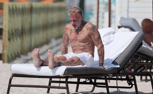 Gianluca Vacchi en voyage à Miami en avril 2017.