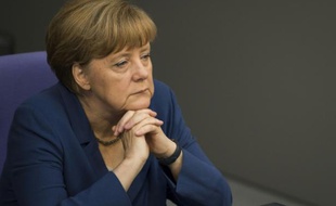 La chancelière allemande, Angela Merkel au Bundestag à Berlin, le 3 juillet 2015