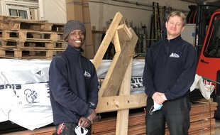 Bangaly Soumah et son patron Arnaud Christophe, le 8 février 2021