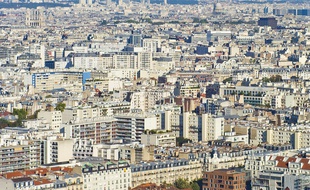 Une vue aérienne de logements à Paris