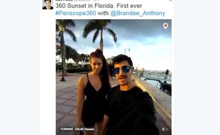La première vidéo live à 360° de Periscope, le 27 décembre 2016.