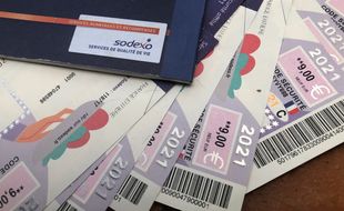 Des tickets resto. Illustration.