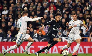 Neymar avec le PSG face au Real le 14 février 2018.