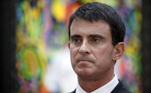 Le Premier ministe Manuel Valls à la FIAC le 22 octobre 2014 à Paris