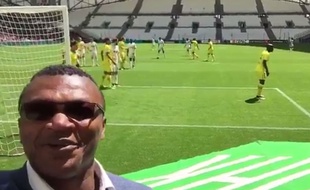Marcel Desailly lors de OM-Nantes le 24 avril 2016.