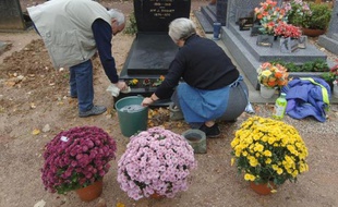 Les Français vont de moins en moins au cimetière donc... ils fleurissent moins les tombes. Mais la chute du marché des fleurs de cimetière s'explique aussi par le nombre croissant des crémations.