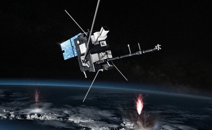 Une illustration du futur satellite Taranis.