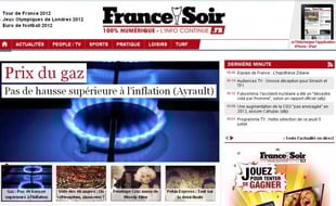Le site de France Soir jeudi 5 juillet 2012.