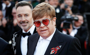 Le chanteur Elton John et son époux David Furnish au festival de Cannes pour la présentation de «Rocketman» en 2019