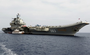 L'unique porte-avions de la Marine russe l'Amiral Kouznetsov. (image d'illustration)