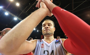 Strasbourg, le 22 avril 2016. - Strasbourg a battu Galatasaray (66-62) en finale aller de l'Eurocoupe. Kyle Weems.