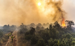 Illustration d'un incendie.