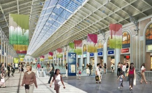 La salle des pas perdus deviendra un centre commercial de 10 000 m2 d'icià 2011.