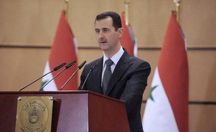 Bachar el Assad le 20 juin 2011 à damas, en Syrie.