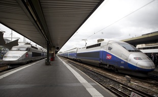 Le 13 juin 2013. Les agents SNCF lancent un mouvement de greve qui touche les TGV, RER et TER. Plus de la moitie des trains ne circulent pas ce jeudi sur les reseaux TGV et TER. Les syndicats denoncent le projet de reorganisation de la SNCF et les suppressions de postes. // PHOTO : V. WARTNER / 20 MINUTES
