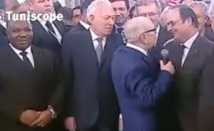Le président tunisien et le chef d'Etat français