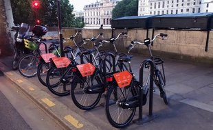 Un «hub» de vélos Donkey Républic