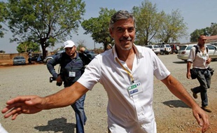 George Clooney, à Juba, au Sud-Soudan, le 9 janvier 2011.