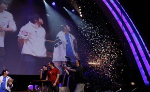 L'Iron Squid, tournoi de "Starcraft 2", le 5 mai 2012, au Grand Rex, à Paris.