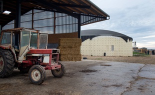Illustration d'un méthaniseur ici installé dans une ferme dans l'Orne.