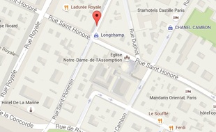La rue du Chevalier de Saint-George dans le 8e arrondissement