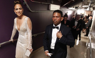 Jennifer Lopez avec Benny Medina, le 26 février 2012.