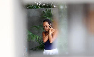 Anne-Marie Collomp, l'épouse de Francis Collomp, sur l'île de la Réunion, le 27 décembre 2012.