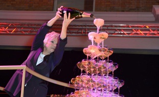 La fontaine de champagne des 16e Moet British Independent Film Awards à Old Billinsgate Market, dimanche 8 décembre 2013, à Londres.