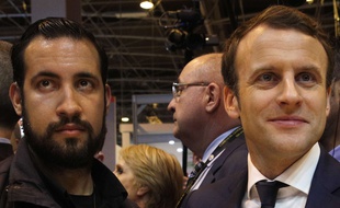 Alexandre Benalla et Emmanuel Macron.