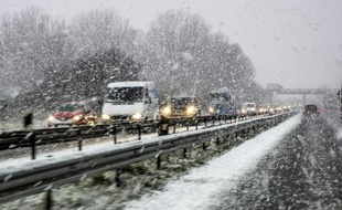 Sur l'autoroute A25 à Armentières (Nord) le 30 janvier 2015