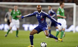 L'attaquant français Nicolas Anelka, lors du match des Bleus à Croke Park, face à l'Irlande, le 14 novembre 2009.