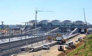 La nouvelle gare TGV de Montpellier.