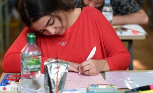 Une candidate au bac le 17 juin 2019 au lycée Pasteur de Strasbourg.