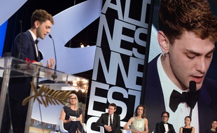 Xavier Dolan à la cérémonie de clôture du festival de Cannes 2014
