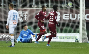 Opa Nguette a ouvert le score contre l'OM.