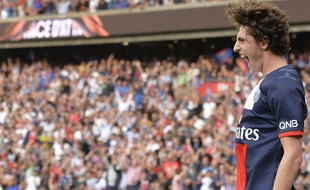 Le milieu de terrain aprisien Adrien Rabiot, formé au PSG, le 31 août 2013, contre Guingamp, au Parc des Princes.